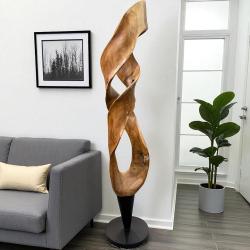 Holzskulptur Aufsteller Baumstamm 3D-Optik