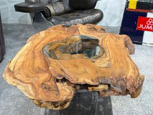 Besonder Couchtisch Expression aus holz Baumscheibe Baumstamm