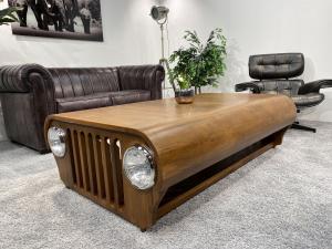 Ausstellungsstuck Couchtisch "Willys" aus recyceltem Holz 155 x 100 x 60 cm (Reine Handarbeit)