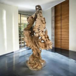 Skulptur / Dekoelement "geschnitzte Weinrebe", Höhe ca. 245 cm