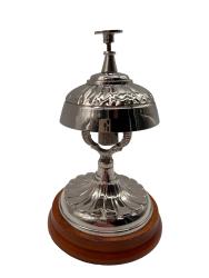 Dekoration Klingel aus Nickel und Holz