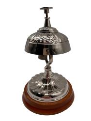 Dekoration Klingel aus Nickel und Holz