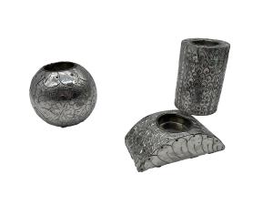 Dekoration Teelichthalter-Set mit Nickel ummantelt