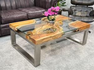 Couchtisch aus Teakholz Natural Landscape