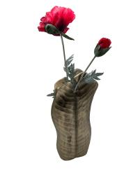 Design Blumenvase in Goldoptik aus Nickel 