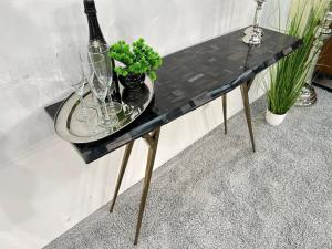 Design Sideboard aus versteinertem Holz 