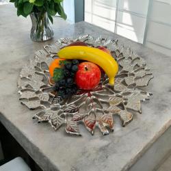 Obstschale-Metall-Designschale-Esszimmerdekoration