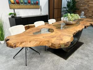 Esszimmertisch aus Baumscheiben Expression