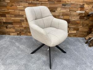 Stuhl "Legno hellgrau" mit Armlehne drehbar