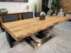 Vollmassiver Wohnzimmertisch aus recyceltem Teakholz 220cm