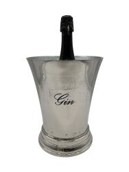 Gin Flaschenkühler aus Nickel ca. Ø21 x H26 cm