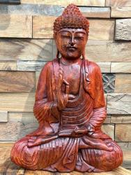 Sonderangebot Handgeschnitzte Deko aus Holz "Meditierender Buddha" ca. H53 x B35 x T16 cm ähnl. Abbildung