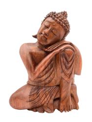 Handgeschnitzte Deko-Skulptur "Buddha M" ca. H33 x B24 x T15,5 cm ähnl. Abbildung