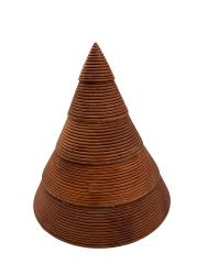 Handgeschnitzte Dekoration Kegel aus Holz L