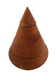 Handgeschnitzte Dekoration Kegel aus Holz M