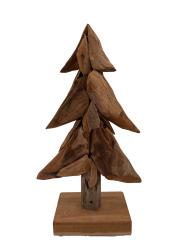 Handgeschnitzte Dekoration aus Holz "Tanne M" ca. B22 x T10 x H40 cm ähnl. Abbildung