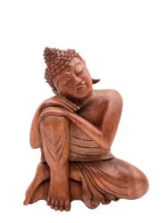 Handgeschnitzte Design Deko-Skulptur "Buddha M" ca. H32,5 x B25,5 x T13,5 cm ähnl. Abbildung