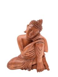 Handgeschnitzte Deko-Figur "Buddha" ca. H28 x B22,5 x T13 cm ähnl. Abbildung