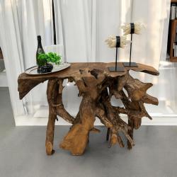 Konsole aus einer Baumwurzel "ROOTS", ca. B120 x T40 x H80 cm