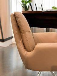 Stuhl mit Lederbezug Esszimmersessel