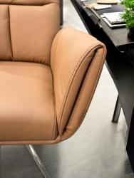 Stuhl mit Lederbezug Esszimmersessel