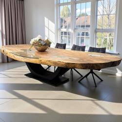 Baumscheiben Esstisch 