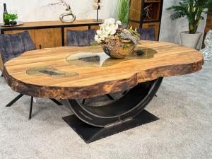 Massiver Holztisch "Fusion", Länge ca. 223cm