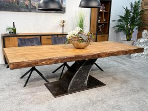 Esstisch / Massivholztisch "Deep Island Tree Leg" ca. 250 x 100 x 78 cm aus recyceltem Altholz