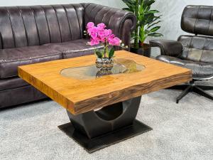 Rechteckiger Couchtisch aus Massivholz Deep Island 100 cm