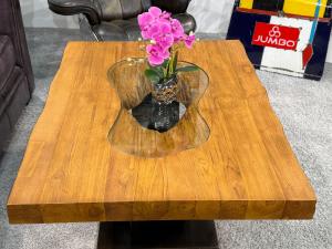 Rechteckiger Couchtisch aus Massivholz Deep Island 100 cm