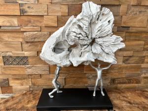 Deko Aufsteller Figuren mit erodiertem Holz ca. B58 x T20 x H67 cm