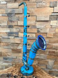 Skulptur "Saxophone" ca. H107 x T20 x B45 cm aus recyceltem Metall