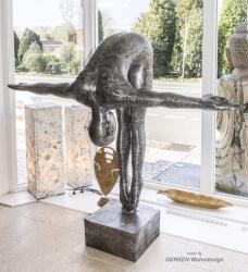 Skulptur / Dekofigur "Schwimmer" 135 x 150 cm aus Aluminium