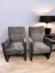 Design Esszimmerstuhl Sessel Granada samt grau