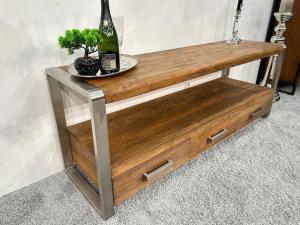 TV Schrank/Sideboard aus recyceltem Teakholz ca. 160 x 45 x 61 cm mit Stahlkonstruktion. Abbildung Ähnlich!