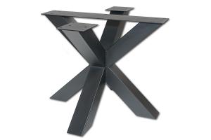 Tischgestell "Kreuzform S" (ca 85 x 85 cm, 73 cm hoch) aus Stahl