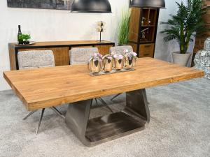Esstisch / Massivholztisch "Deep Island U ca. 220 x 100 x 77,5 cm aus recyceltem Altholz