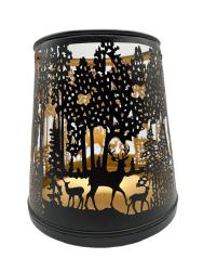 Weihnachtsdeko Kerzenhalter Windlicht "S" mit Griff ca. Ø20 x H23 cm ähnl. Abbildung