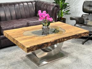 Wohnzimmertisch "Deep Island" ca. 120 x 80 x 49 cm aus Massivholz