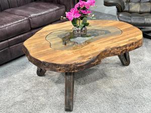 Couchtisch "Atoll" ca. 112 x 80 x 46 cm aus Altholz