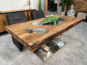 Esszimmertisch "Deep Island" im Industriedesign, ca. 180 x 92 x 77,5 cm