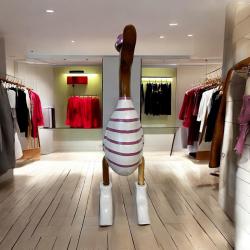 Ente aus Holz feine Dame handarbeit Dekoration fuer Badezimmer und Ankleidezimmer