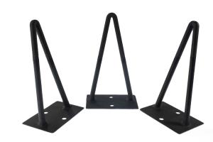 Tischbeine für Couch- und Beistelltische aus Stahl matt schwarz lackiert 25 cm (1 Set = 3 Stück) Lagerware