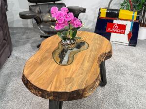 Design Sofatisch Loftstyle Altholz Rohstahl