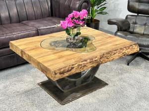 Rechteckiger Couchtisch aus Massivholz Deep Island 100 cm
