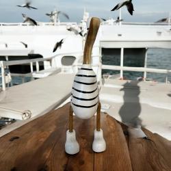 Laufente aus Holz Kleiner Matrose mit Matrosenanzug