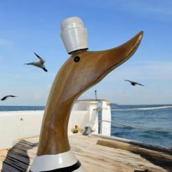 Laufente aus Holz Kleiner Matrose mit Matrosenanzug