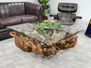 Baumwurzel Couchtisch Root aus Teakholz