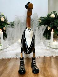 Bambusente Bräutigam Hochzeitsdeko Tischdeko Geschenkidee zur Hochzeit