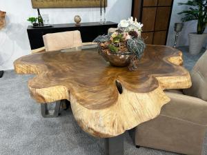 Baumscheiben Esstisch 